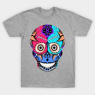 skeleton smile in mexican pattern T-Shirt